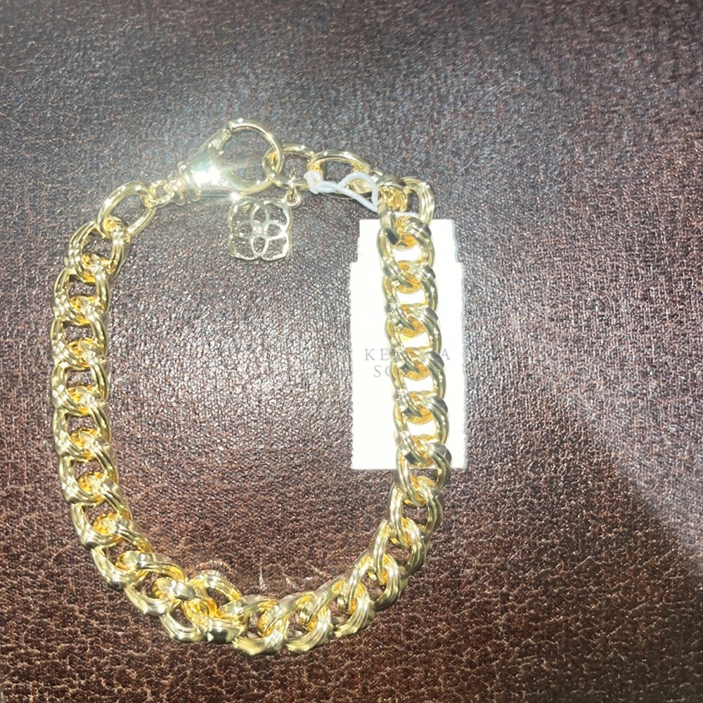 NWT Kendra Scott Vincent Gold Chain Bracelet - Picture 2 of 3